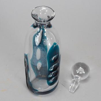 VICKE LINDSTRAND,  glass decanter, Kosta.