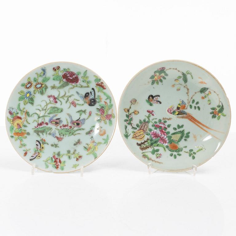 A set of 25 Canton famille rose dishes, 19th century.