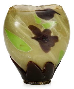 1231. EMILE GALLÉ, vas, "free form marbled glass", Nancy, Frankrike, jugend.