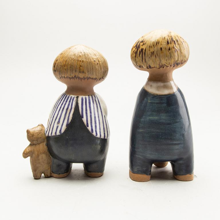 Lisa Larson, figuriner, 2 st, stengods, Gustavsberg.