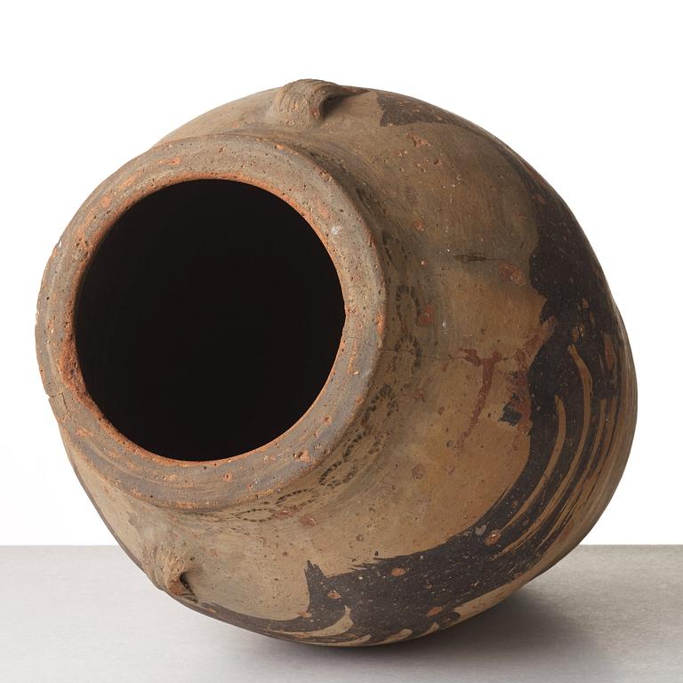 A large teracotta wine jar, Medeterranian area.