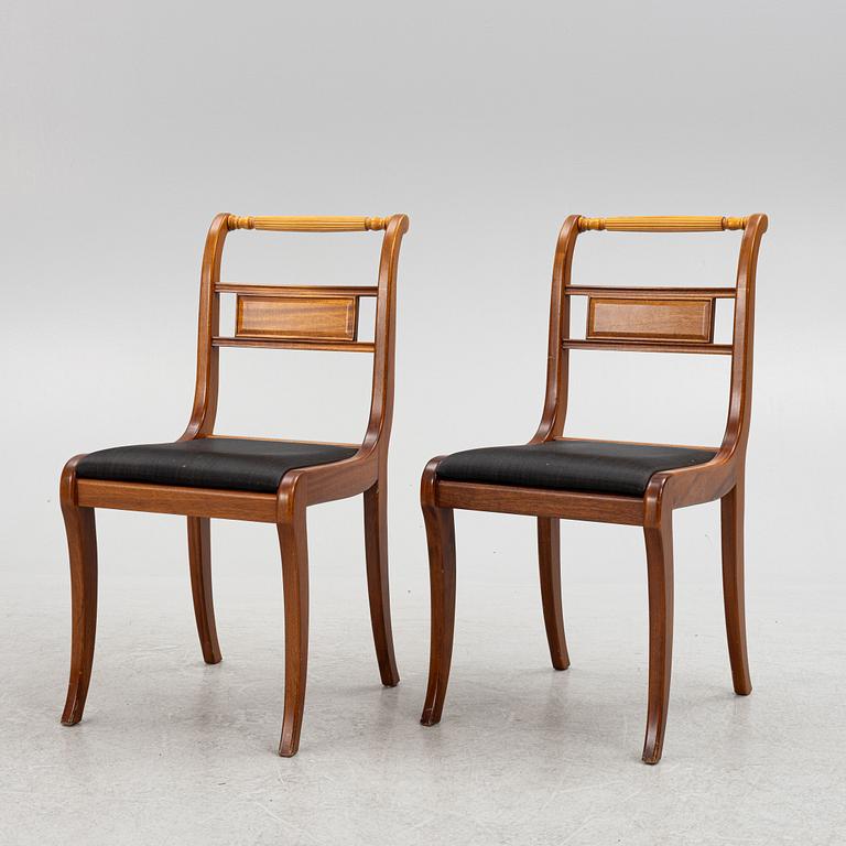 Chairs, 12 pcs, Regency style, late 20th century.