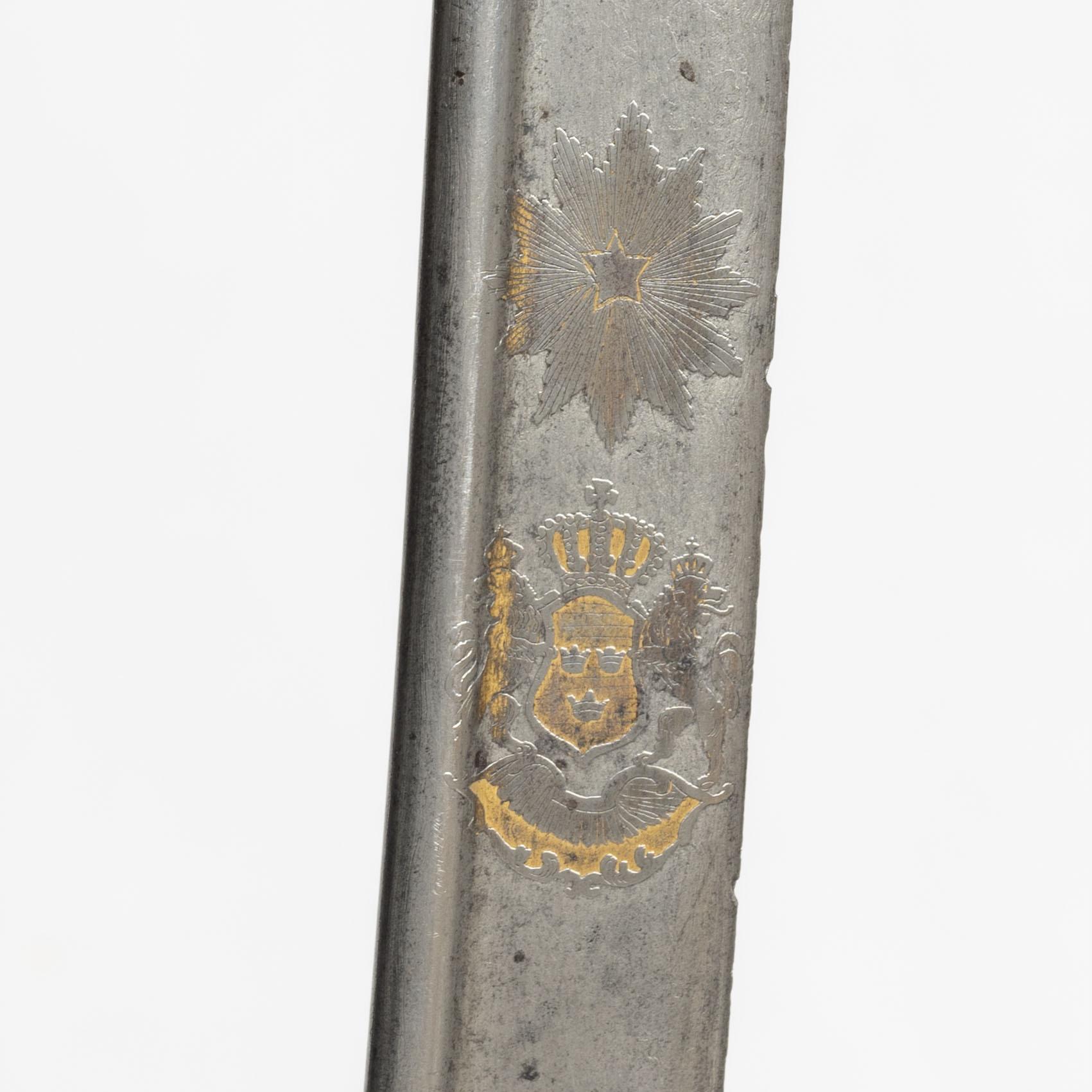 Sabel, svensk, m/1859 för officer, med balja.