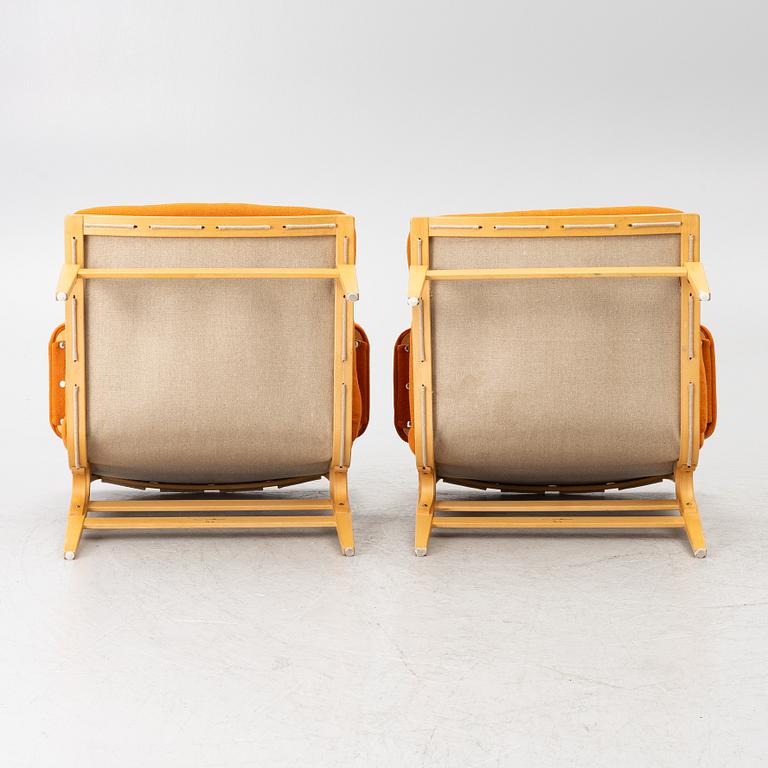 Bruno Mathsson, a pair of 'Ingrid' armchairs, Dux.
