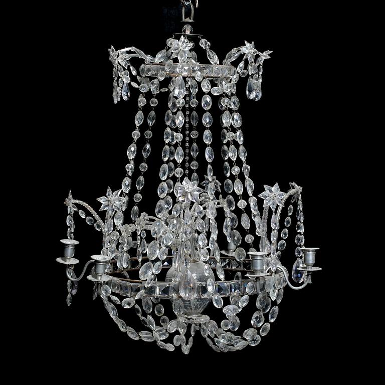 LJUSKRONOR, ett par, 1800-talets mitt. Höjd ca 80 cm.