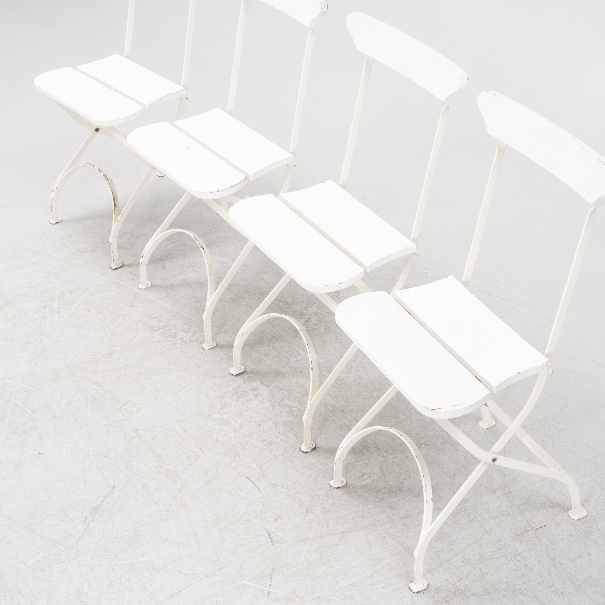 Four 'Classic Nr 2' garden chairs, Byarums Bruk, Vaggeryd, Sweden.