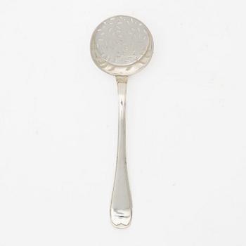A silver sugar spoon, mark of Johan Wasserman, Lindesberg, Sweden 1785.