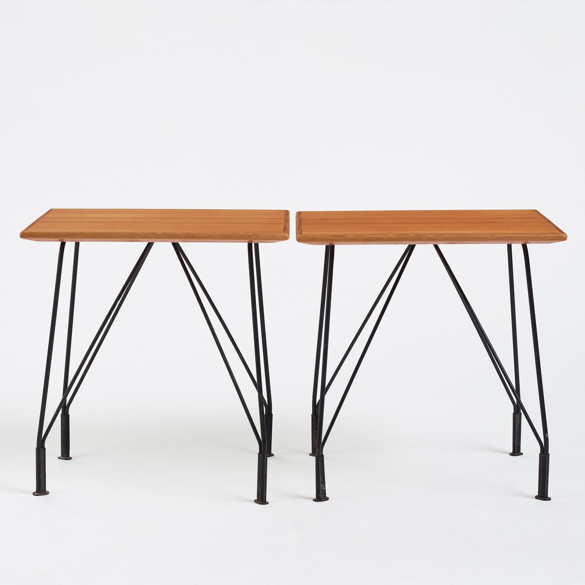 Hans-Agne Jakobsson, a pair of side tables, model "S 608", Hans-Agne Jakobsson AB Åhus/Markaryd, 1950s.