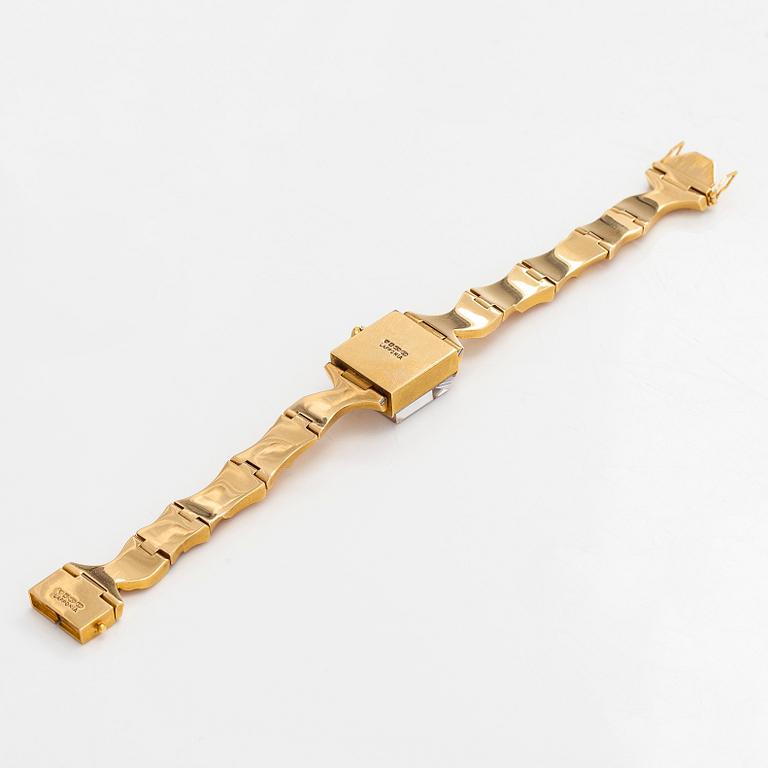 Björn Weckström, an 18K gold 'Time Adviser' wristwatch. Lapponia 1975.