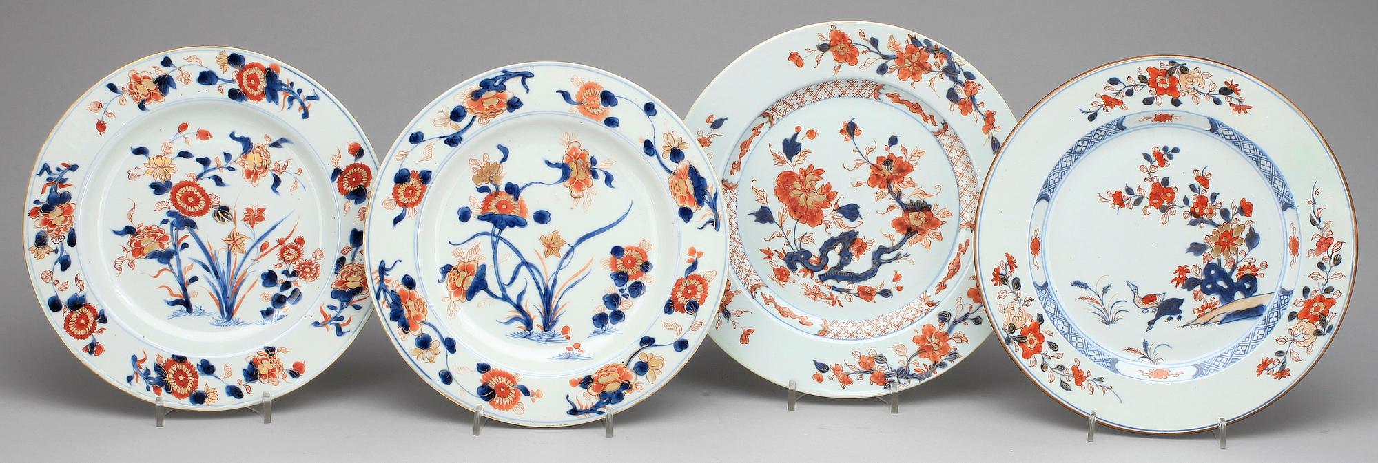 TALLRIKAR, 8 st, porslin, Kina, Qianlong, 1700-tal.