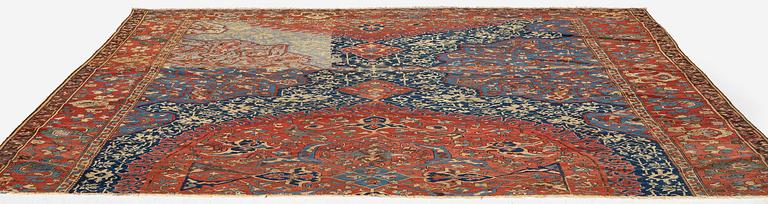 A variant of a 'Medallion' Ushak carpet fragment, West Anatolia, c. 260 x 285, late 16th century.