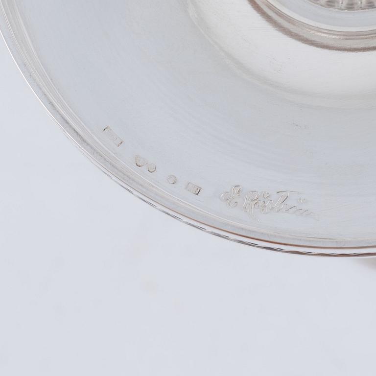 Eric Råström, ljusstakar, ett par, silver, CG Råström, Stockholm, 1955.