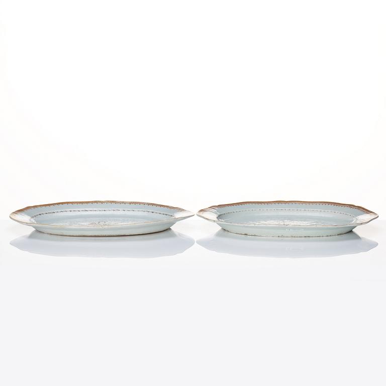 Servis, sex delar, kompaniporslin. Qingdynastin, Jiaqing (1796-1820).