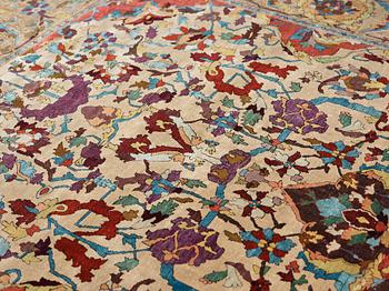 MATTA. Antik silke Keshan s.k. Motachem. 202,5 x 136,5 cm.