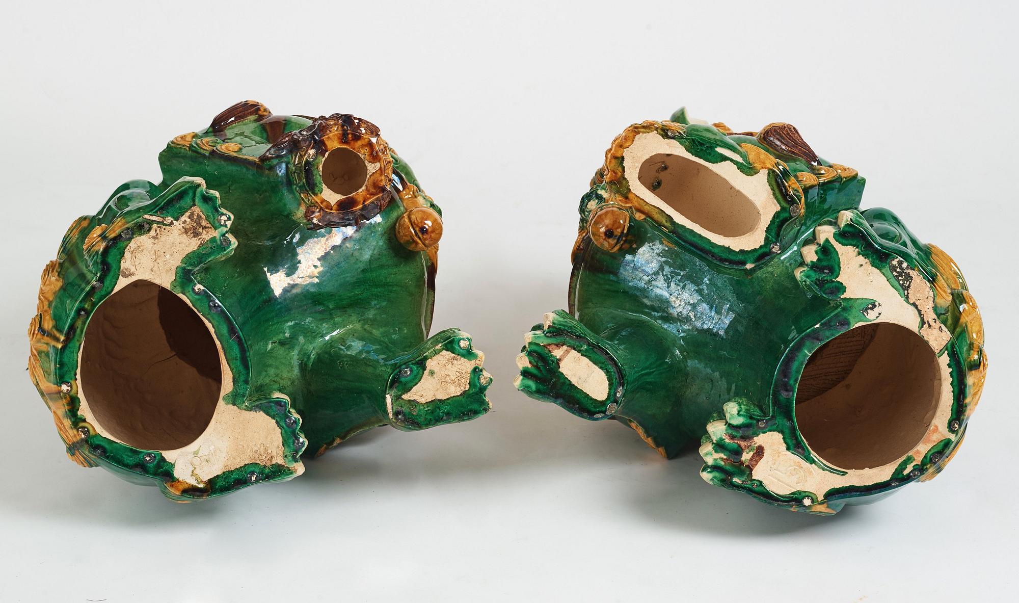A pair of large buddhist lions, early 20th Century.