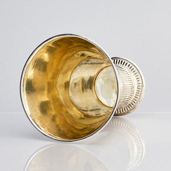 A Swedish 18th century parcel-gilt silver beaker, mark of Carl Fahlberg, Uppsala 1771.