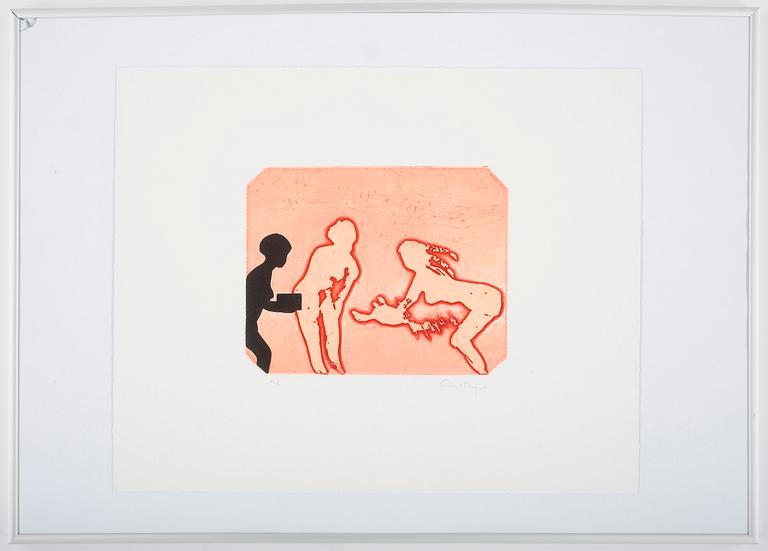 ERNST BILLGREN, färgetsning, sign.