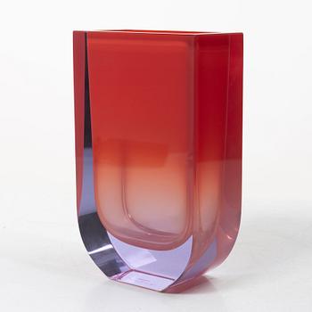 Jiří Šuhájek, vase, glass, Moser, late 20th century.