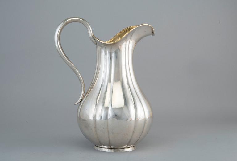 A WINE PITCHER, Ovchinnikov Moscow 1860-70 s. Height 30 cm, weight 1252 g.