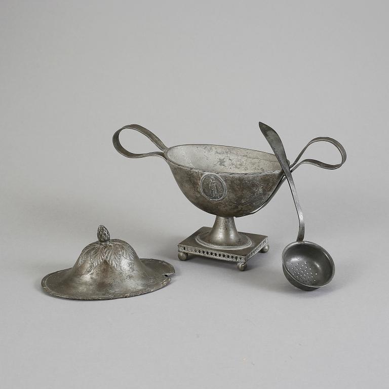 SOCKERSKÅL, tenn, sengustaviansk, Artedius, Norrköping 1800.
