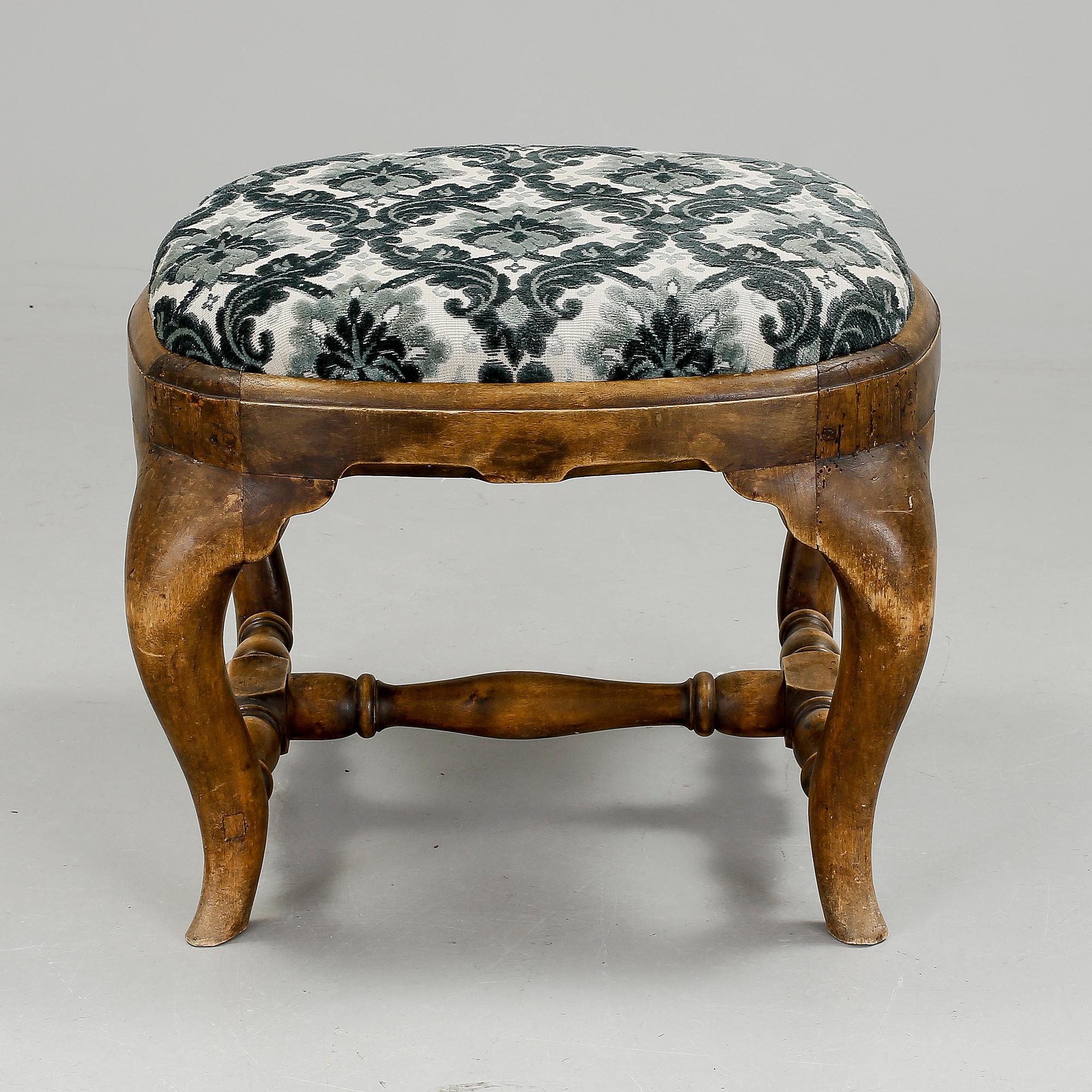 TABURETT, rokokostil, 1900-tal.
