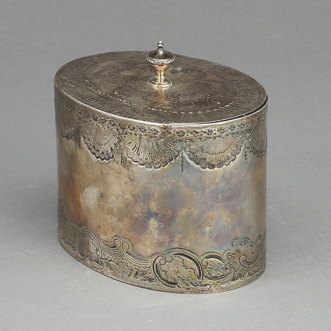 SKRIN, silver, James Keating, Dublin, 1700-tal, vikt 382 gram.