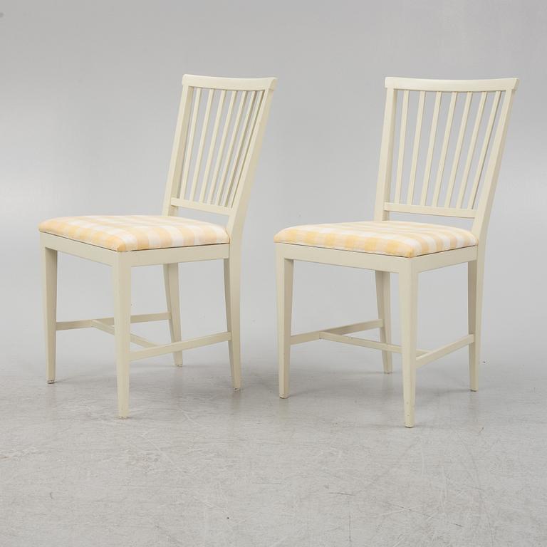 Carl Malmsten, a set of six chairs, 'Herrgården" and a dining table.
