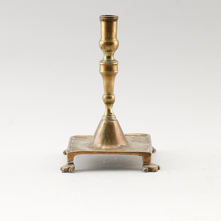 LJUSSTAKE, mässing, 1600-/1700-tal.