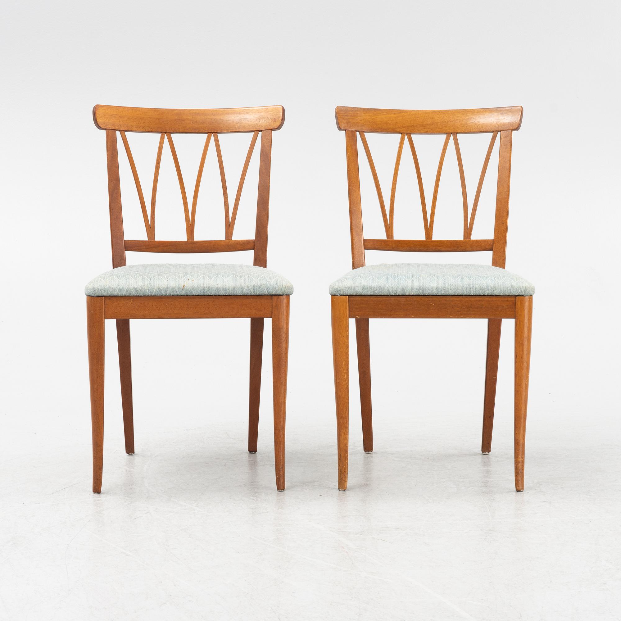 Carl Malmsten, six 'Pyramid' chairs, second half of the 20th century.
