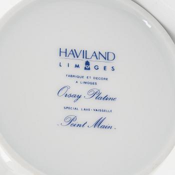 Coffee service for six persons, Haviland Orsay platine, porcelain.