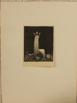 JOHN BAUER, Bok, "Troll, tio originallitografier av John Bauer", A Börtzells Tr. AB, Stockholm, 1915.