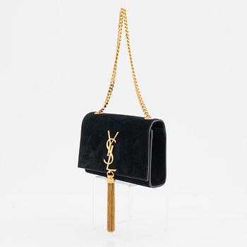 Yves Saint Laurent, a black suede 'Kate Small' handbag.
