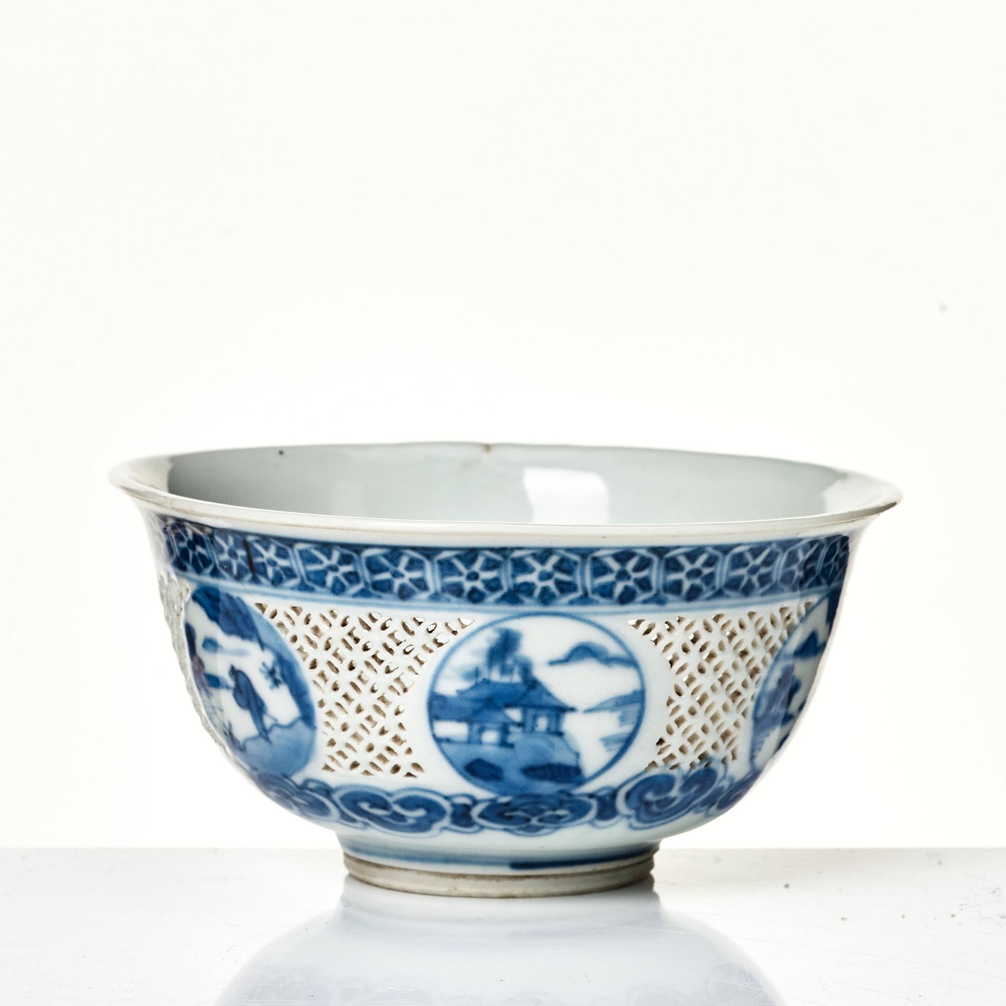 Skål, porslin. Qingdynastin, Kangxi (1662-1722).