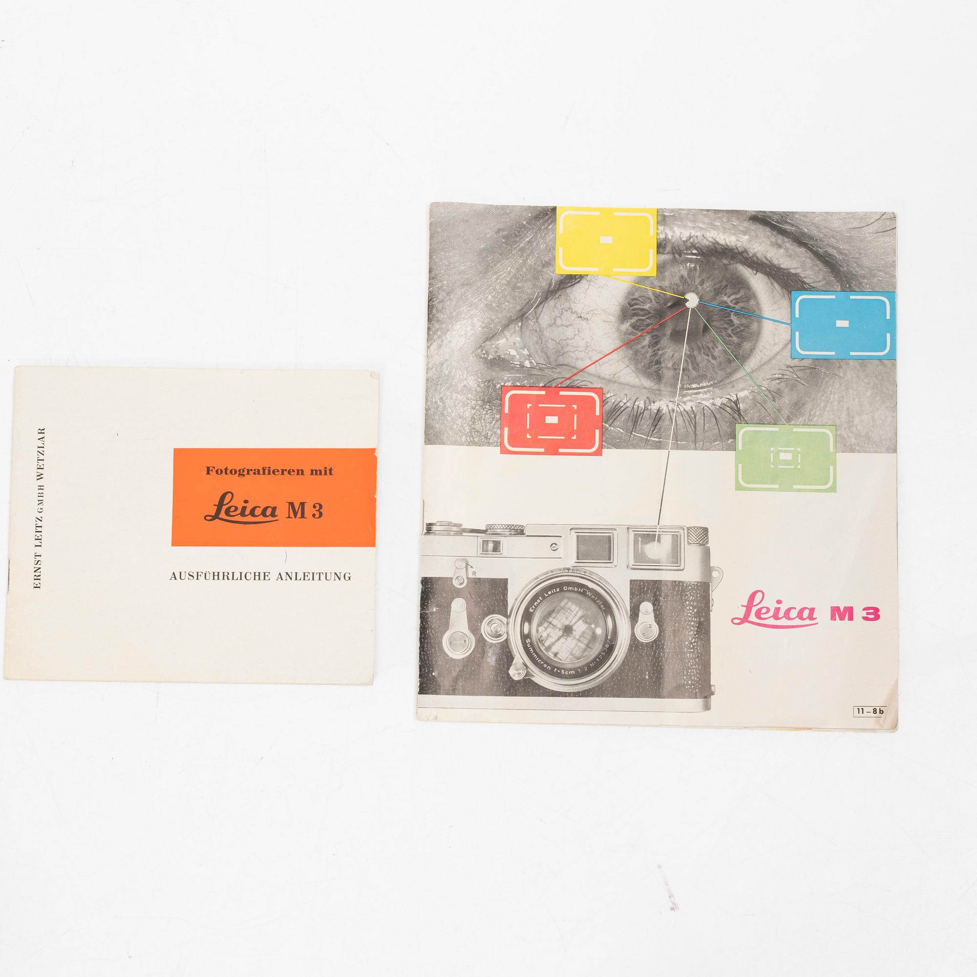 A Leica M3 camera with lens and accessories, Ernst Leitz, Wetzlar, Germany, 1960.
