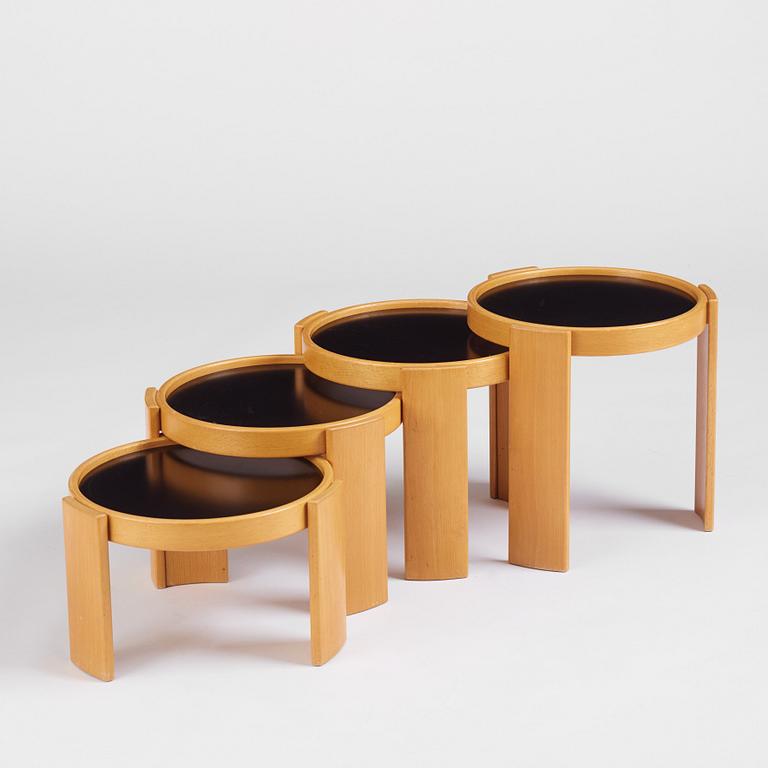 Gianfranco Frattini, a set of nesting tables model "780", Cassina, Italy post 1966.