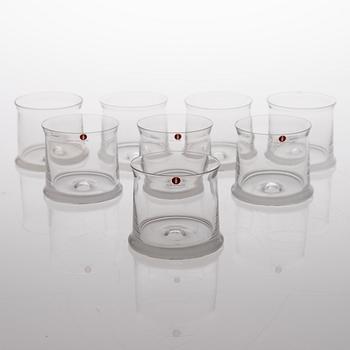 A 9-piece glassware, "Kapteenin lasisto", Iittala. Designed 1963.