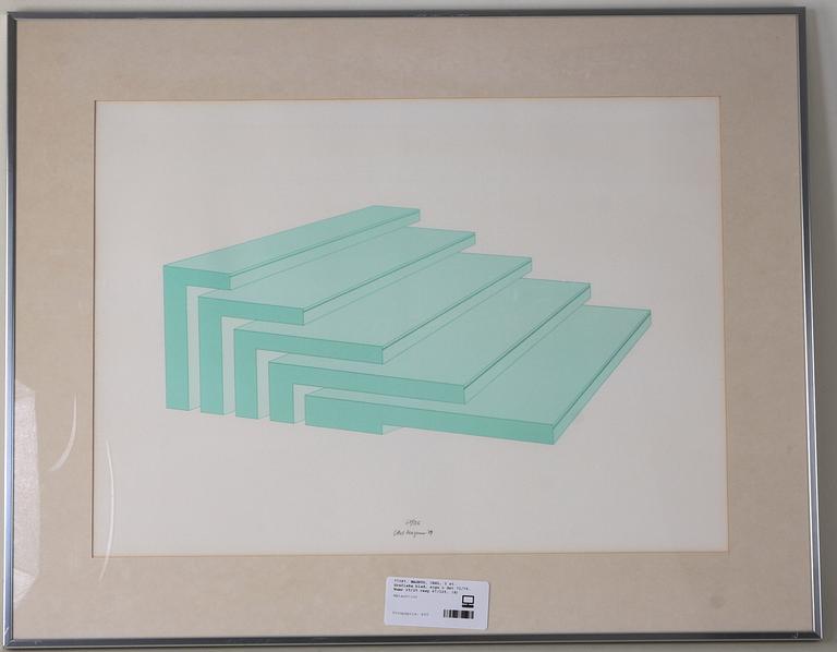 MAGNUS, CARL, 2 st. Grafiska blad, sign o dat 72/79. Numr 25/25 resp 67/125.