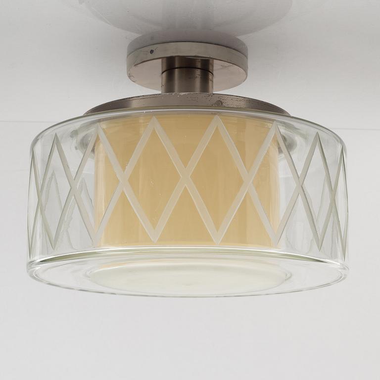 Harald Notini, a ceiling lamp, modell "11198", Arvid Böhlmarks Lampfabrik, Sweden, 1940's.