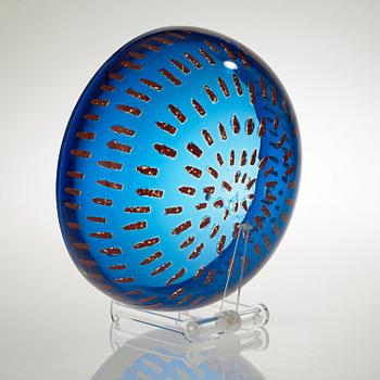 A Sven Palmqvist 'ravenna' glass bowl, Orrefors 1989.