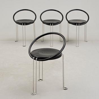 STOLAR, 4 st, "Oblado", design Börje Lindau, Blå Station Åhus. Modern tillverkning.