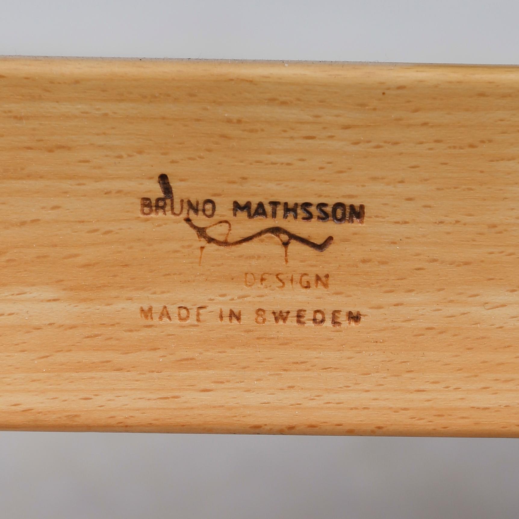 KARMSTOLAR, 1 par, "Mina", Bruno Mathsson, Mathsson International, 1900-talets andra hälft.