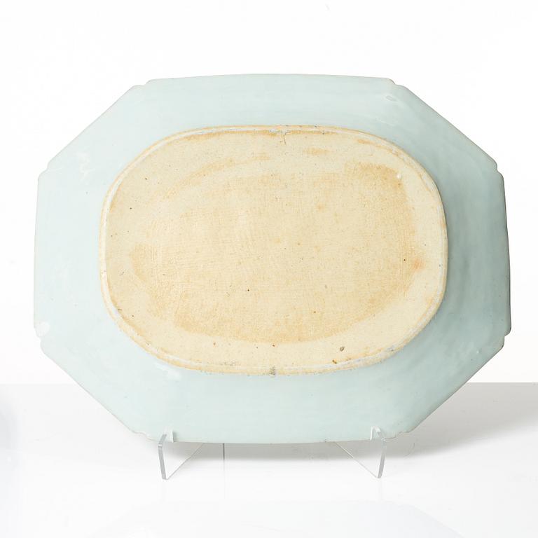 Stekfat, kompaniporslin, Kina, Qing dynastin, Qianlong 1736-95.