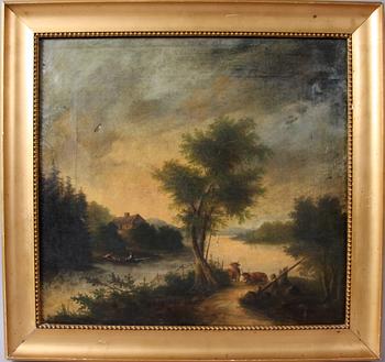 OKÄND KONSTNÄR, olja på duk, 2 st. Trol Holland/Tyskland resp Danmark. 1800-tal.