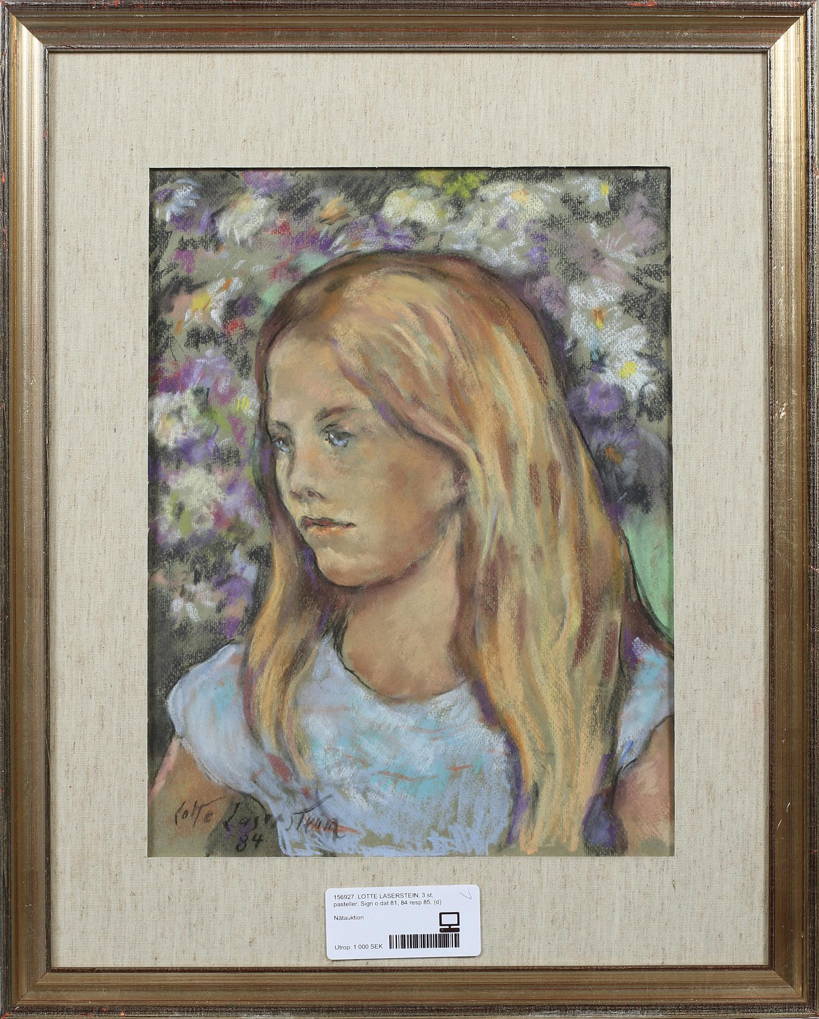 LOTTE LASERSTEIN, pasteller, 3 st. Sign o dat 81, 84 resp 85.