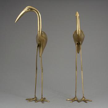 INREDNINGSSKUPTURER, 2 st, mässing, 1900-talets slut.