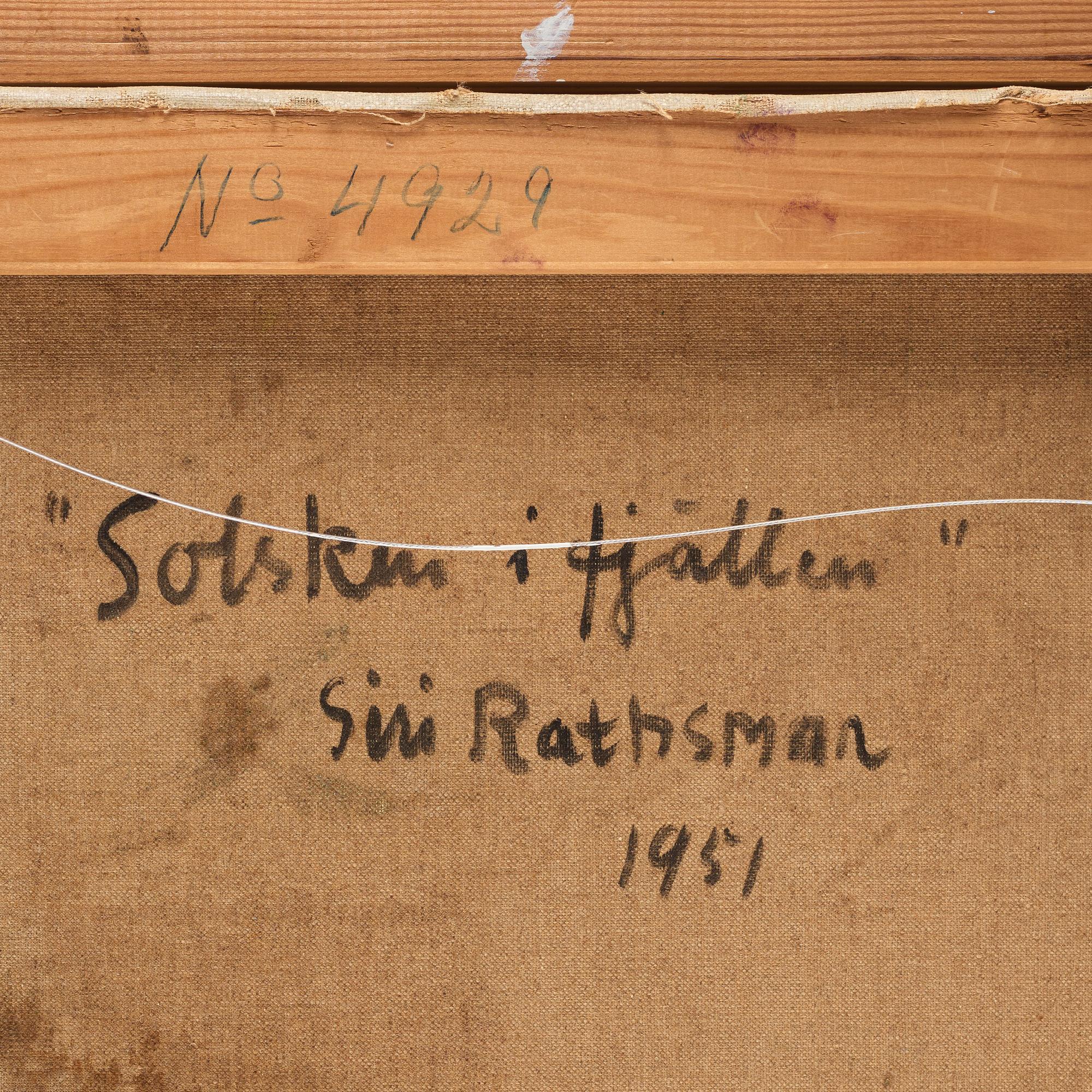 Siri Rathsman, "Solsken i fjällen" (Sunshine in the mountains).