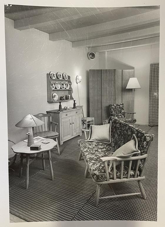 Nordiska Kompaniet, soffbord, "Hytte", 1940-tal.