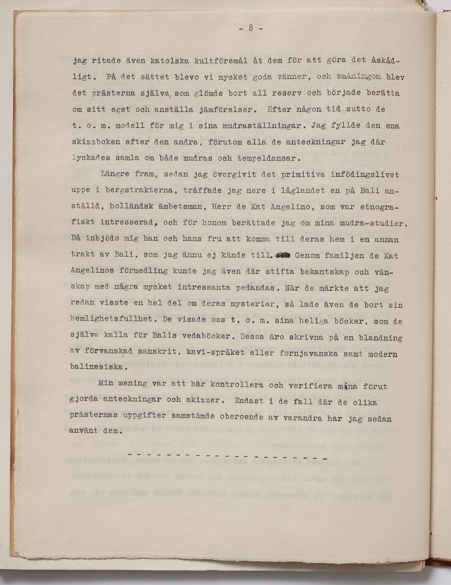Tyra Kleen, fyra häften med åtta tryckta planscher (varav en dublett), "Temple Dances and Musical Instruments in Bali".