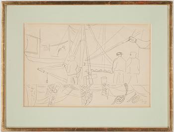 Edouard Pignon · EDOUARD PIGNON, teckning. Signerad och daterad 46.