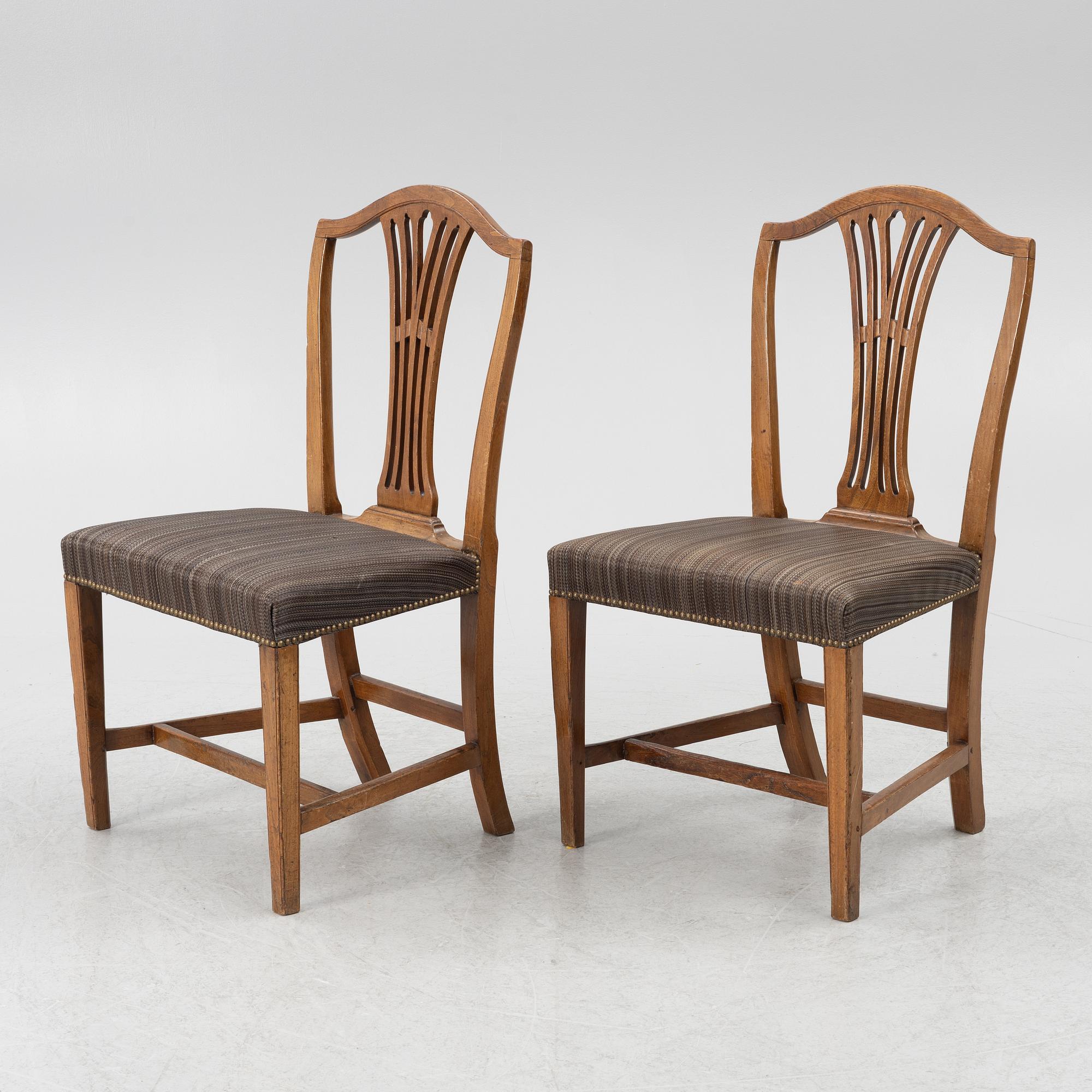 Stolar, ett par, England, omkring år 1800.